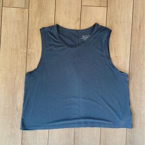ATHLETA grey/blue cropped muscle tee